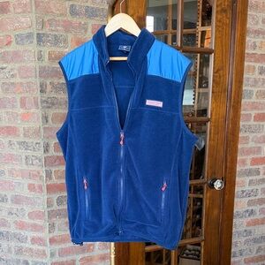 Vineyard Vines Navy Fleece Vest